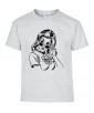 T-shirt Homme Pin-Up Rebelle [Rétro, Tête de Mort, Skull, Rock, Vintage, Sexy] T-shirt Manches Courtes, Col Rond