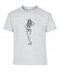 T-shirt Homme Pin-Up Hotesse de l'Air [Rétro, Avion, Voyage, Vintage, Sexy] T-shirt Manches Courtes, Col Rond