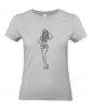T-shirt Femme Pin-Up Hotesse de l'Air [Rétro, Avion, Voyage, Vintage, Sexy] T-shirt Manches Courtes, Col Rond