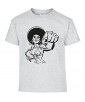 T-shirt Homme Pin-Up Afro [Rétro, Girl Power, Combat, Sport, Karaté, Vintage, Sexy] T-shirt Manches Courtes, Col Rond