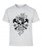 T-shirt Homme Tête de Mort Tattoo [Skull, Gothique, Tatouage] T-shirt Manches Courtes, Col Rond