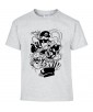 T-shirt Homme Geek Mario Bros [Jeux Vidéos, Gamer, Parodie, Nintendo, Level Up] T-shirt Manches Courtes, Col Rond