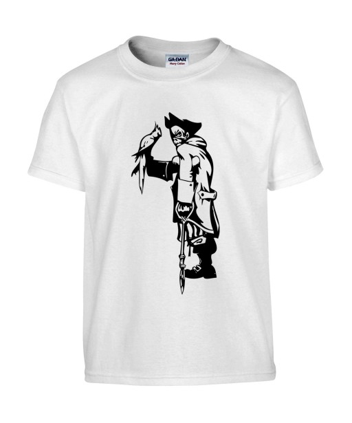 T-shirt Homme Tattoo Pirate [Tatouage, Animaux, Perroquet] T-shirt Manches Courtes, Col Rond