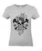 T-shirt Femme Tête de Mort Tattoo [Skull, Gothique, Tatouage] T-shirt Manches Courtes, Col Rond
