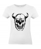 T-shirt Femme Tattoo Tête de Mort [Skull, Tatouage, Démon] T-shirt Manches Courtes, Col Rond
