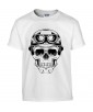 T-shirt Homme Tête de Mort Army [Skull, Aviateur, Moto, Motard, Biker, Armée] T-shirt Manches Courtes, Col Rond