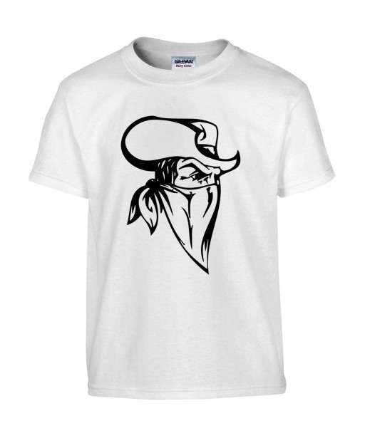 T-shirt Homme Tattoo CowBoy [Tatouage, Western, Foulard] T-shirt Manches Courtes, Col Rond