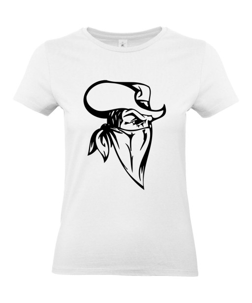 T-shirt Femme Tattoo CowBoy [Tatouage, Western, Foulard] T-shirt Manches Courtes, Col Rond