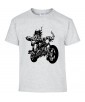 T-shirt Homme Tattoo Motard [Tête de Mort, Skull, Tatouage Moto, Biker] T-shirt Manches Courtes, Col Rond