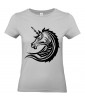 T-shirt Femme Tattoo Tribal Licorne [Tatouage, Animaux, Unicorn] T-shirt Manches Courtes, Col Rond