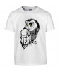 T-shirt Homme Tattoo Chouette [Tatouage, Hibou, Oiseau, Animaux, Nature] T-shirt Manches Courtes, Col Rond