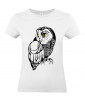 T-shirt Femme Tattoo Chouette [Tatouage, Hibou, Oiseau, Animaux, Nature] T-shirt Manches Courtes, Col Rond