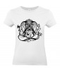 T-shirt Femme Tattoo Ganesh [Tatouage, Religion, Yoga, Spirituel, Élephant, Dieu] T-shirt Manches Courtes, Col Rond