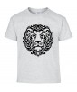 T-shirt Homme Tattoo Tribal Lion Design [Tatouage Animaux, Graphique, Zodiac] T-shirt Manches Courtes, Col Rond
