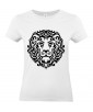 T-shirt Femme Tattoo Tribal Lion Design [Tatouage Animaux, Graphique, Zodiac] T-shirt Manches Courtes, Col Rond