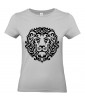 T-shirt Femme Tattoo Tribal Lion Design [Tatouage Animaux, Graphique, Zodiac] T-shirt Manches Courtes, Col Rond