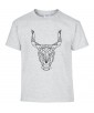 T-shirt Homme Tattoo Géométrique Taureau [Tatouage, Animaux, Design, Graphique, Zodiac] T-shirt Manches Courtes, Col Rond
