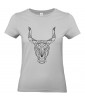 T-shirt Femme Tattoo Géométrique Taureau [Tatouage, Animaux, Design, Graphique, Zodiac] T-shirt Manches Courtes, Col Rond