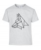 T-shirt Homme Tattoo Géométrique Loup [Tatouage, Design, Graphique, Animaux] T-shirt Manches Courtes, Col Rond