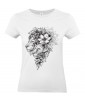 T-shirt Femme Tattoo Couple Lion [Tatouage, Animaux, Fleurs, Design, Graphique, Zodiac] T-shirt Manches Courtes, Col Rond