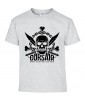 T-shirt Homme Tête de Mort Corsaire [Skull, Pirate, Sabres] T-shirt Manches Courtes, Col Rond