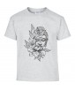 T-shirt Homme Tattoo Buddha Lotus [Tatouage, Bouddha, Religion, Zen, Spiritualité ] T-shirt Manches Courtes, Col Rond