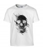 T-shirt Homme Tête de Mort Graphique [Skull, Abstract, Abstrait, Gothique] T-shirt Manches Courtes, Col Rond