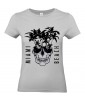 T-shirt Femme Tête de Mort Miami [Skull, Graphique, Design, Beach, Summer] T-shirt Manches Courtes, Col Rond