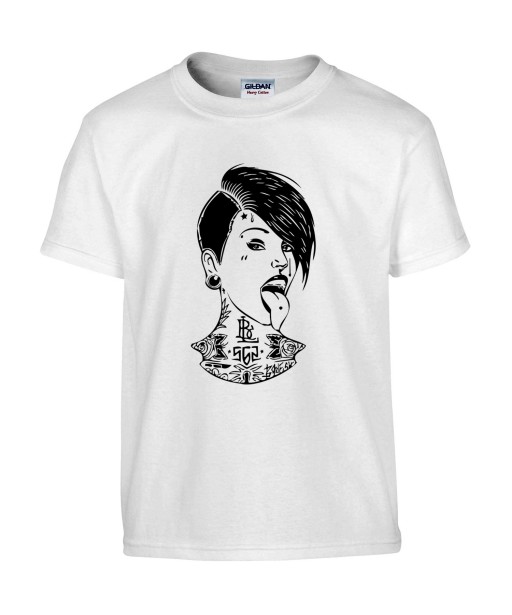 T-shirt Homme Tattoo Rebelle [Tatouage, Punk, Trash, Rock, Sexy] T-shirt Manches Courtes, Col Rond